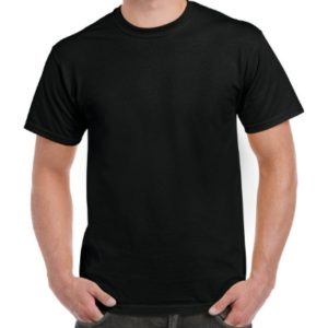 Black Polycotton Half Sleeve T-Shirt