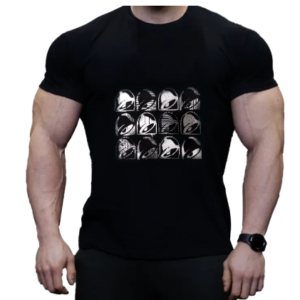 Black Printed Half Sleeve T-Shirt