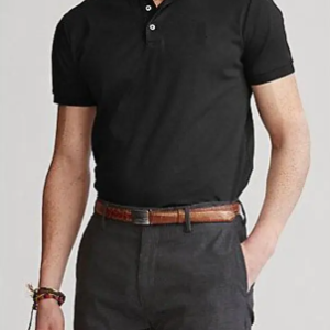 Black Half Sleeve Polo T-Shirt