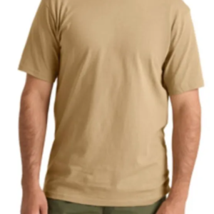 Light Brown Poly Cotton Half Sleeve T-Shirt