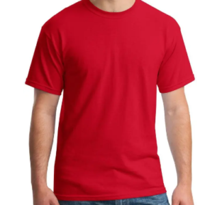 Red Cotton Half Sleeve T-Shirt